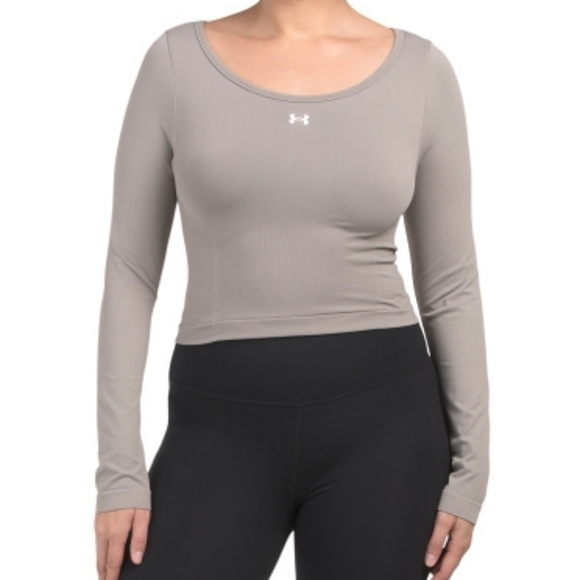 NWT - Under Armour Vanish Seamless Long Sleeve Pewter Round Neck Top - Size XL - Picture 13 of 14